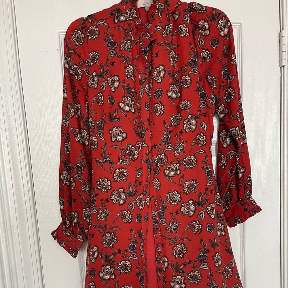 Floral Loft button up dress
